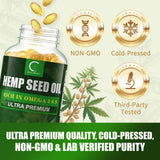 GPGP GreenPeople semillas de cáñamo y linaza juntas, origen vegetal claro