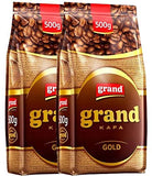 Grand Gold Kava textura molida destacando granos finos y aroma intenso