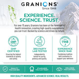 Granions acercamiento a ingredientes que resalta composición efectiva
