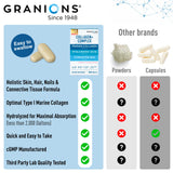 Granions etiqueta nutricional legible con dosis y composición