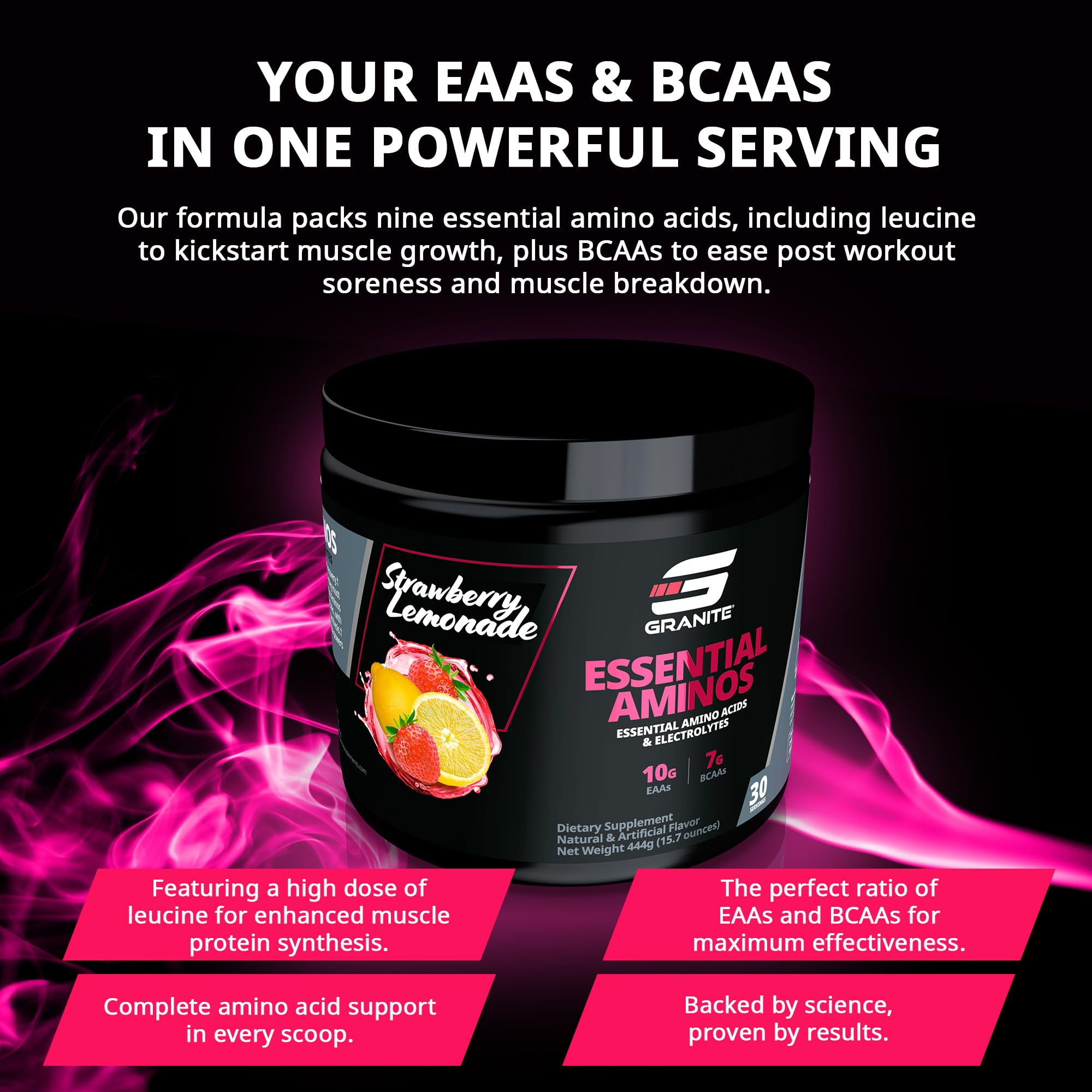 Granite Essential Amino Acids deportista bebiendo durante entrenamiento enfatizando rehidratación