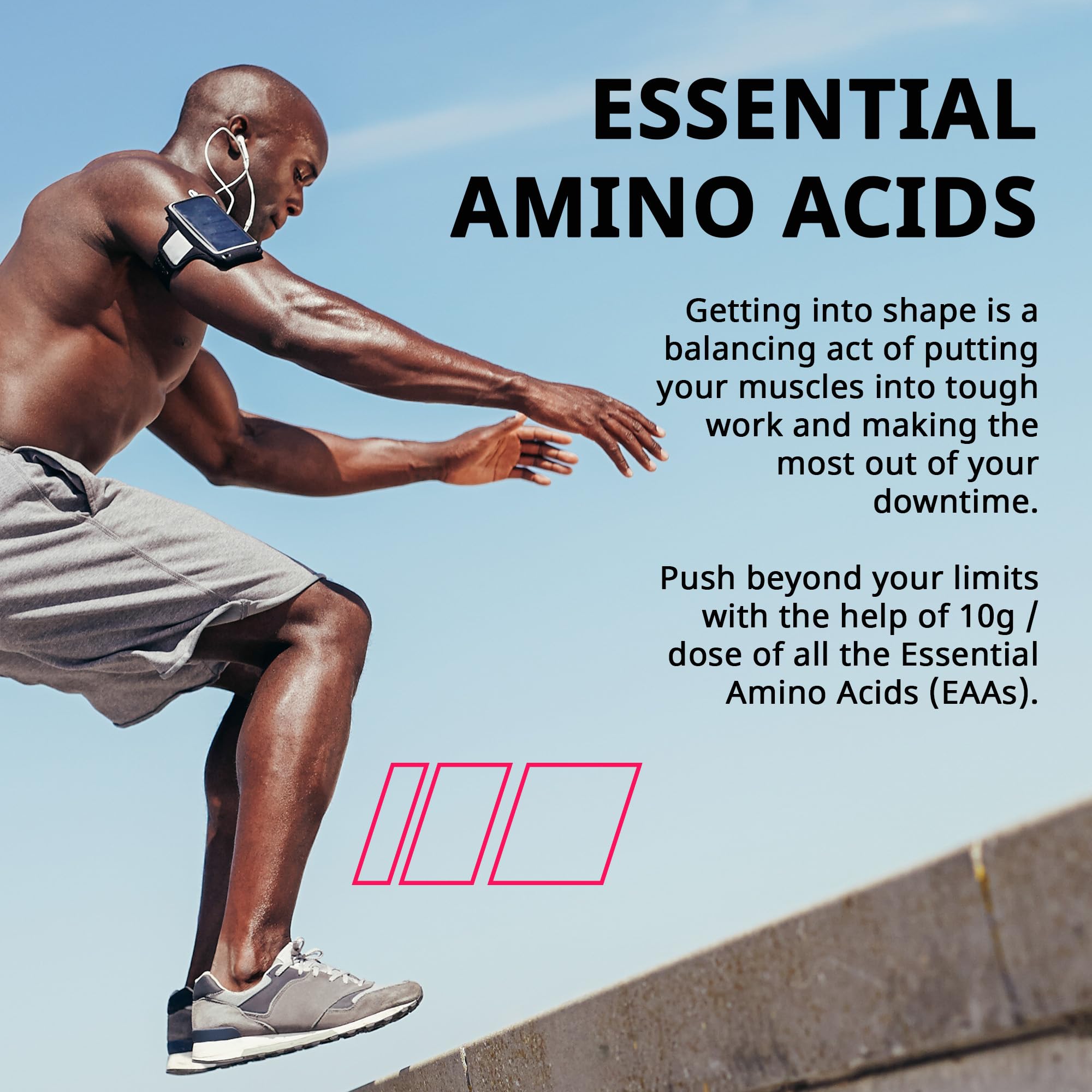Granite Essential Amino Acids primer plano sabor fresa-limonada que resalta frescura y sabor agradable