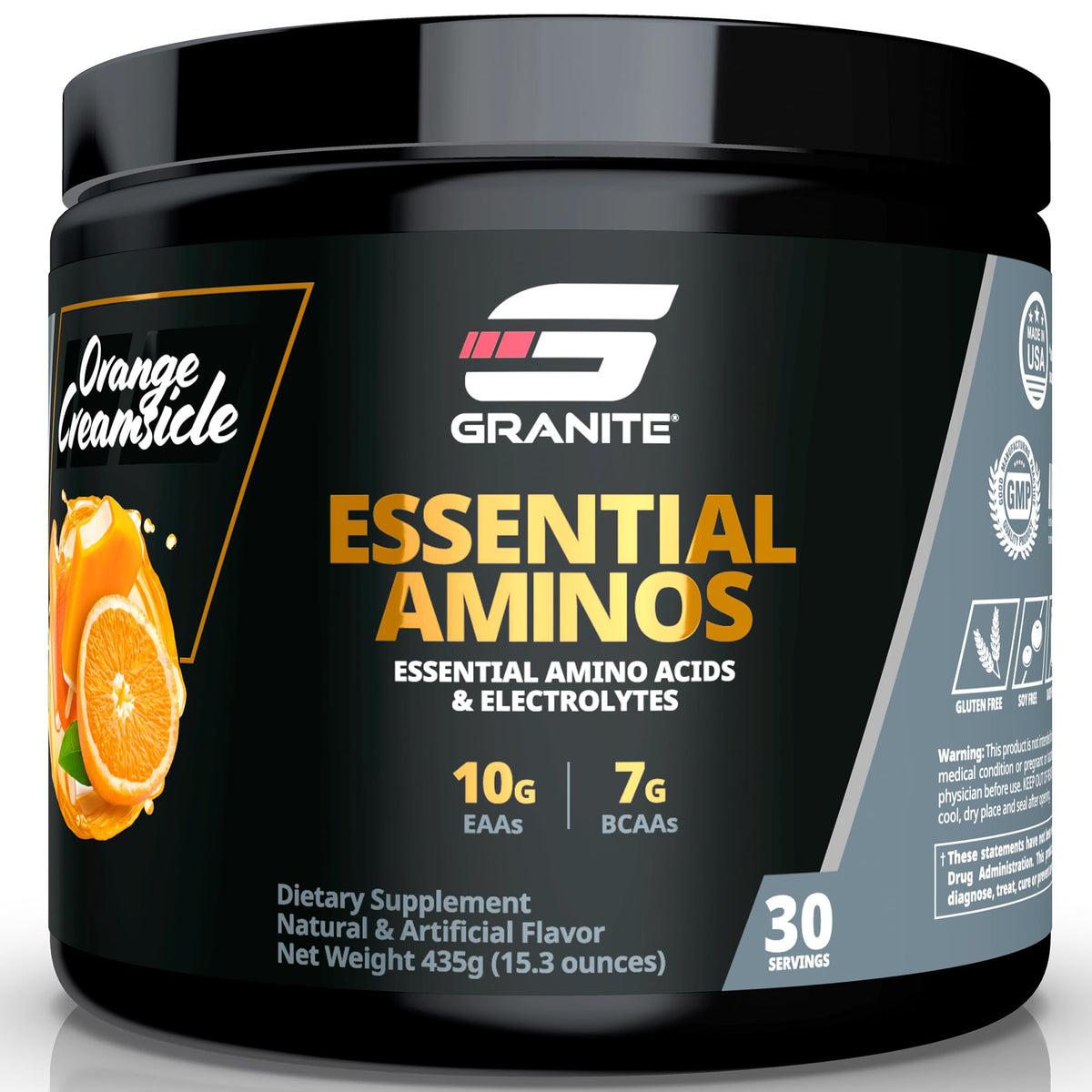 Granite envase frontal Orange Creamsicle mostrando la marca y beneficios