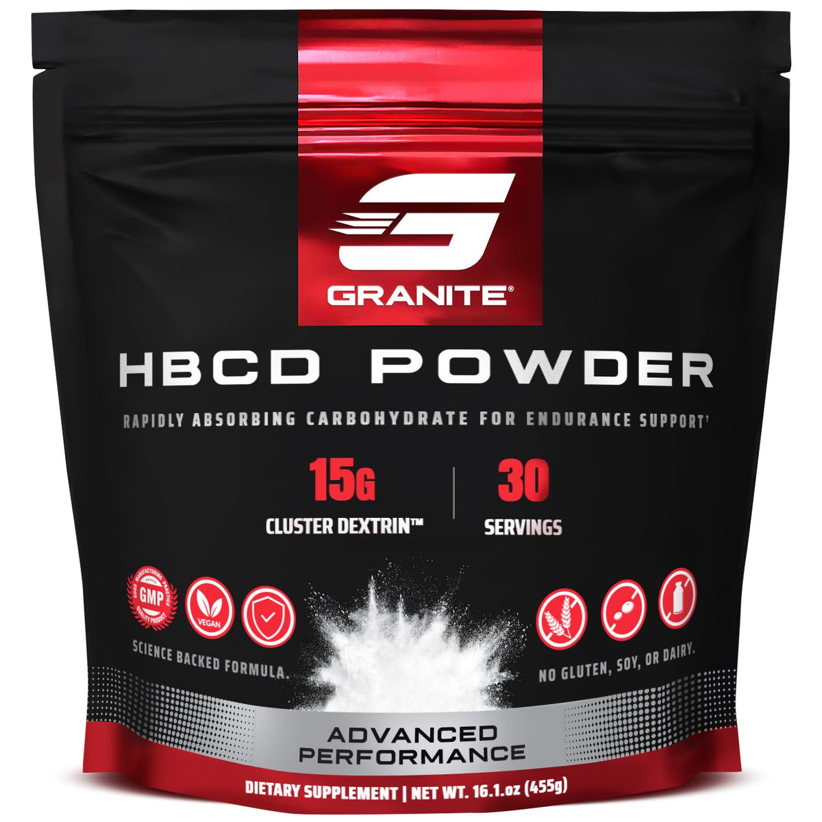 Granite Supplements paquete frontal mostrando marca y propósito energizante