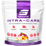 Granite Intra Carb frontal del envase mostrando sabor Fruit Punch y beneficios