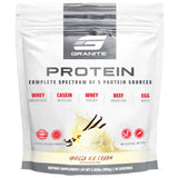 Granite Supplements frasco frontal Vainilla Ice Cream mostrando etiqueta y beneficios