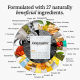 Graymatter etiqueta nutricional visible, transparencia y certificación GMP