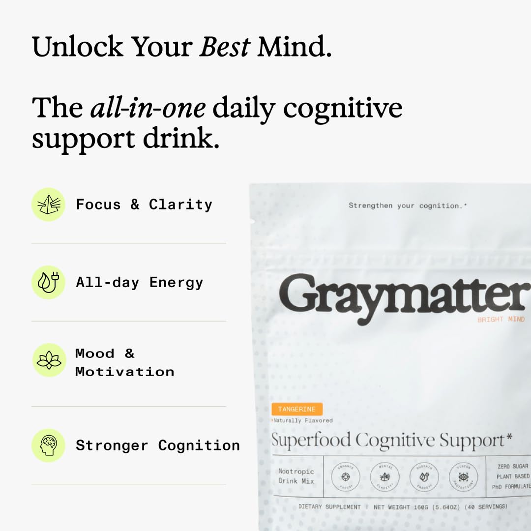 Graymatter polvo textura cercana, mezcla fácil de disolver y sabor natural
