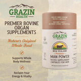 GRAZIN HEALTH primer plano de cápsulas para ver color y textura, transmite pureza