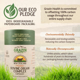 GRAZIN HEALTH polvo de órganos dentro de cápsula para textura y origen