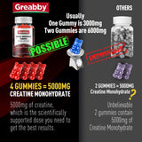 GREABBY frasco abierto con gomitas listas para consumir y conveniencia