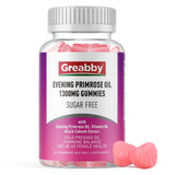 GREABBY frente del envase mostrando 60 gominolas y beneficios