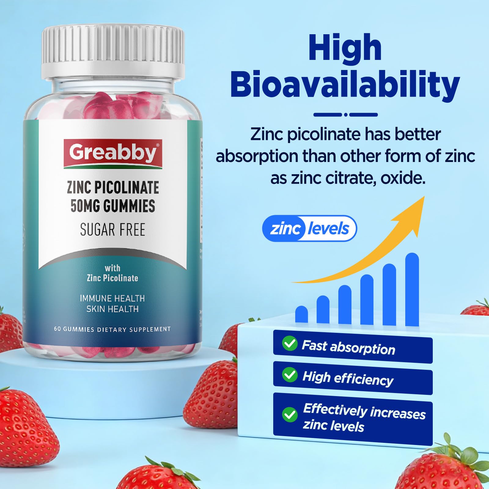 GREABBY primer plano de textura de gominola para masticar y fácil absorción