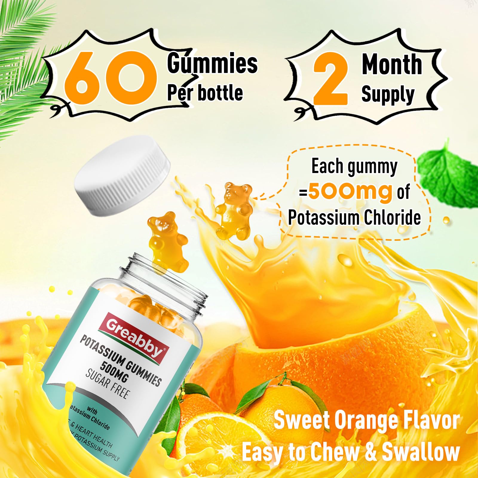 GREABBY detalle de gomita para apreciar textura masticable y suavidad