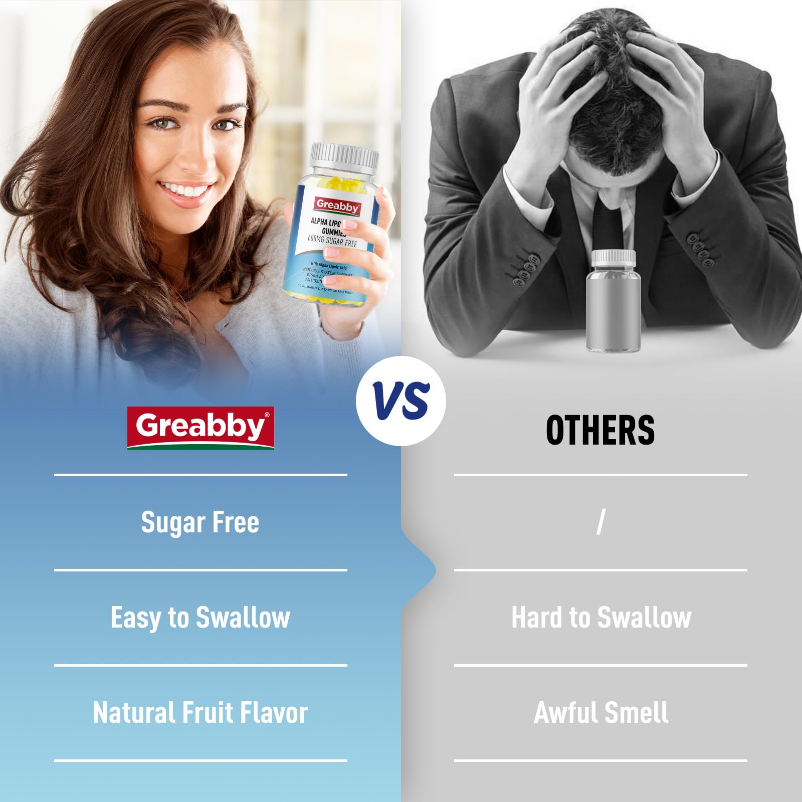 GREABBY etiqueta nutricional y lista de ingredientes para transparencia
