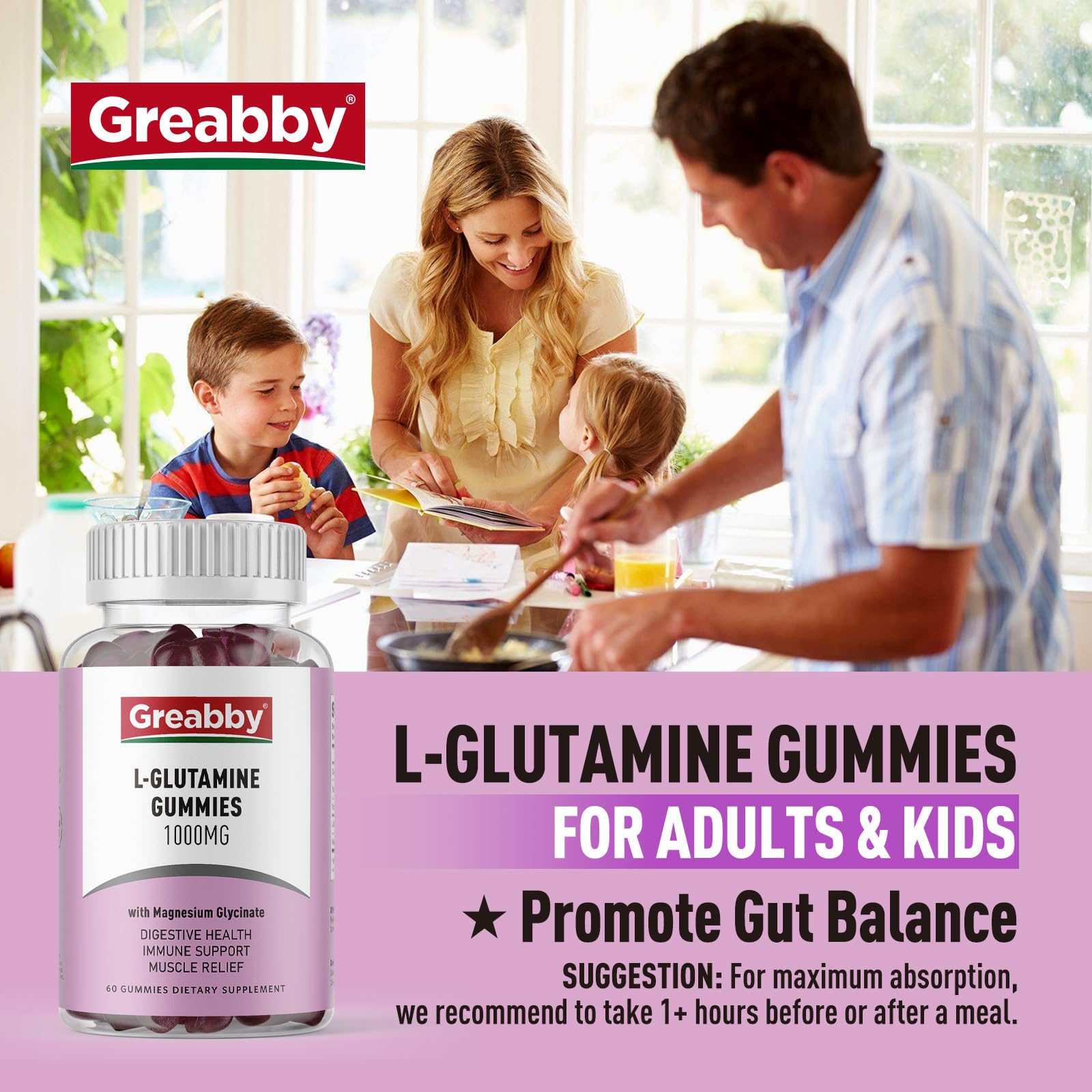 GREABBY etiqueta con lista de ingredientes y certificaciones claras