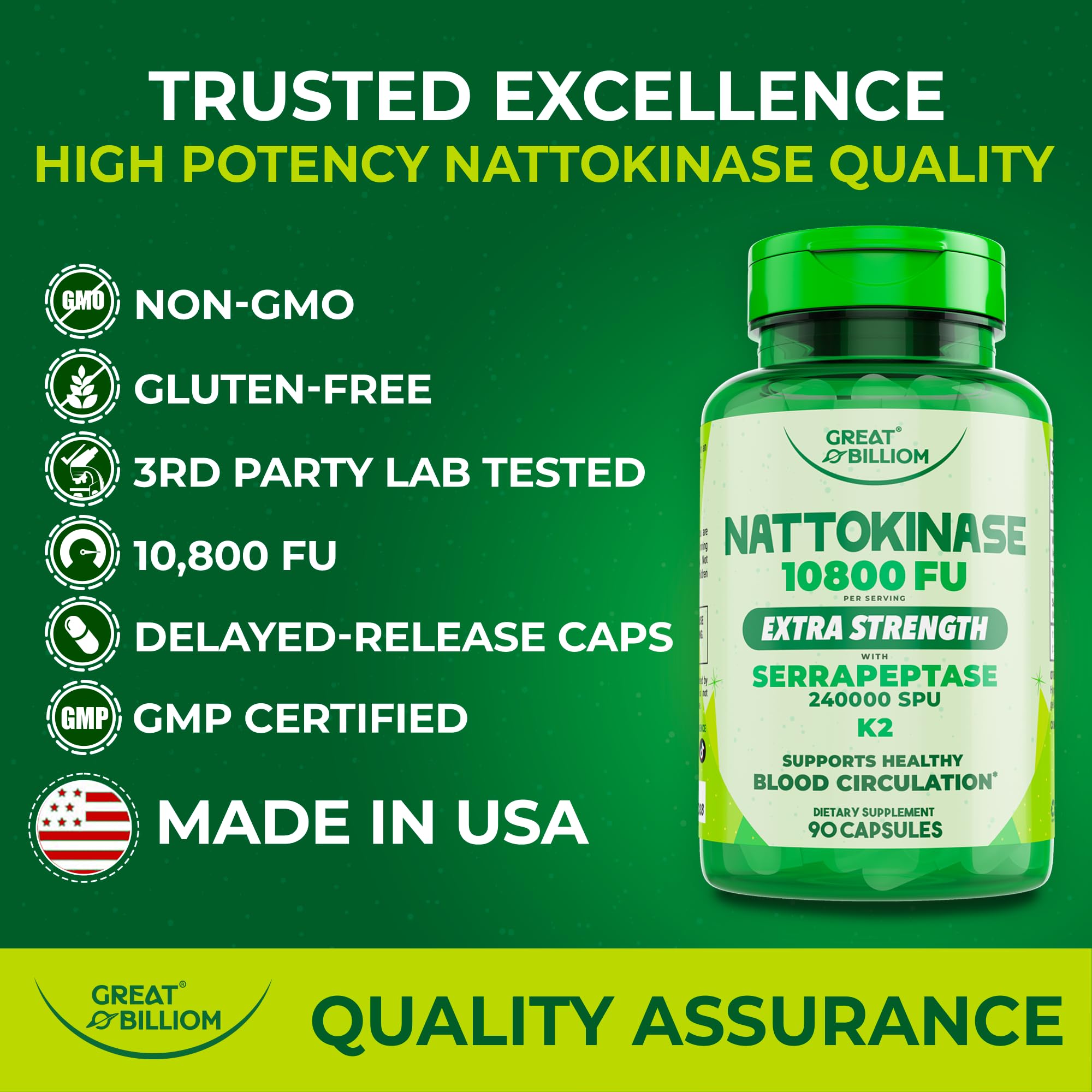 GREAT BILLIOM etiqueta nutricional ampliada con información de dosis
