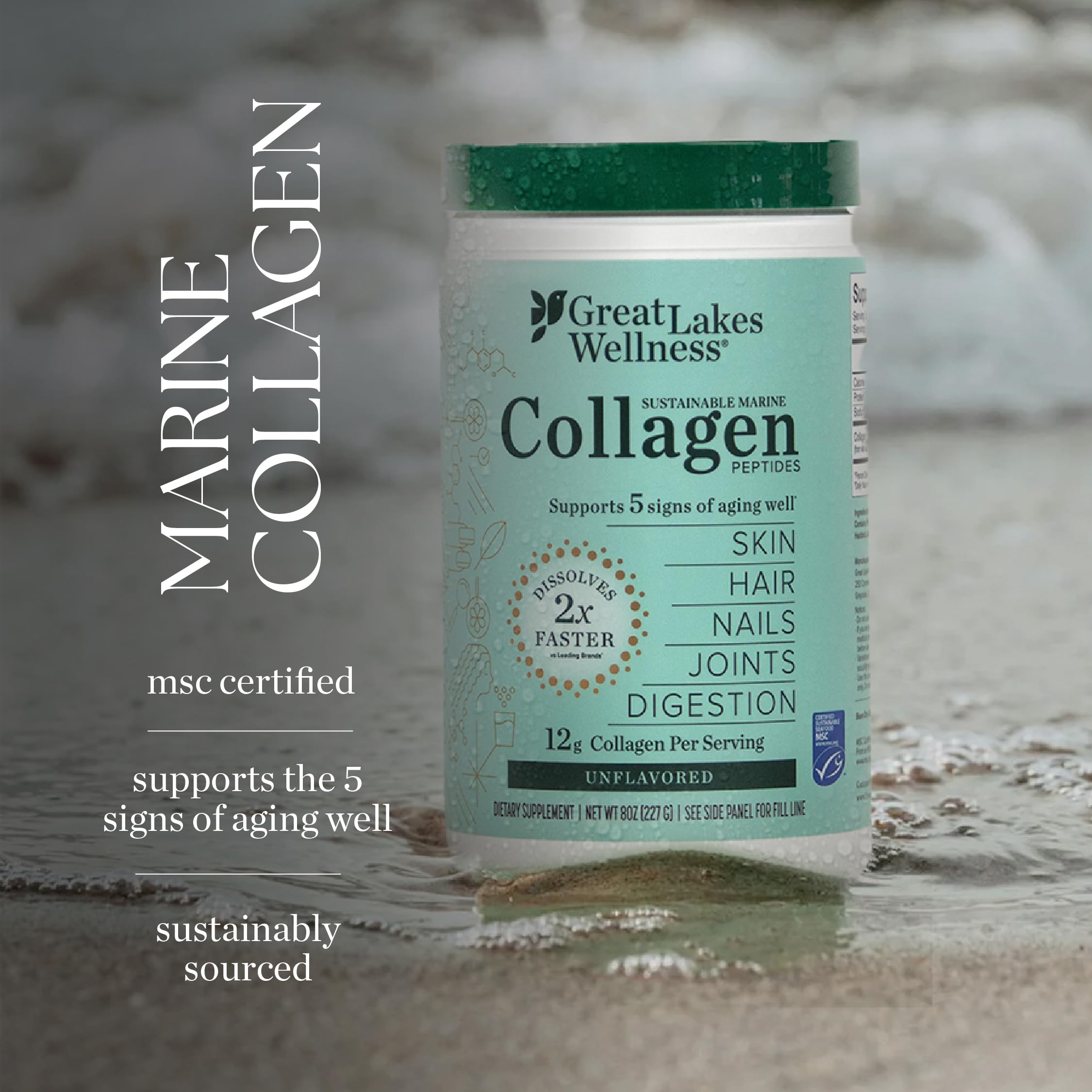Great Lakes Gelatin etiqueta con certificación MSC y confianza sostenible