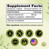 Green Dragon Botanicals etiqueta con información de ingredientes y pureza