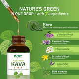 green Herb Vibe gota en la yema del dedo mostrando textura y dosificación precisa