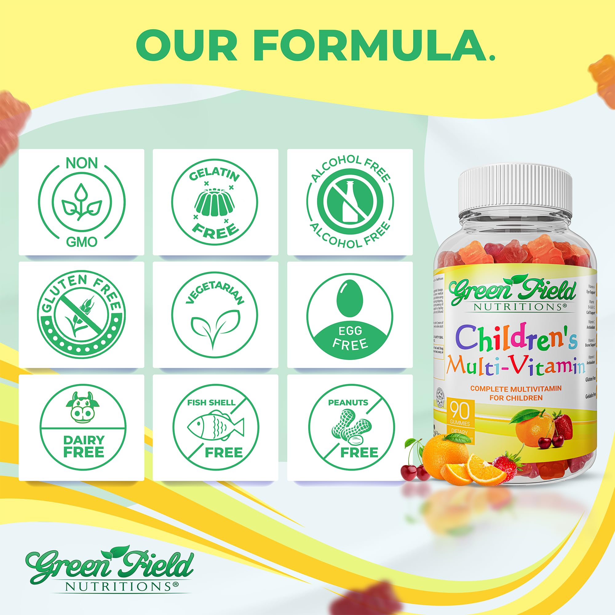 Primer plano textura de gomita Greenfield suave y fácil de masticar