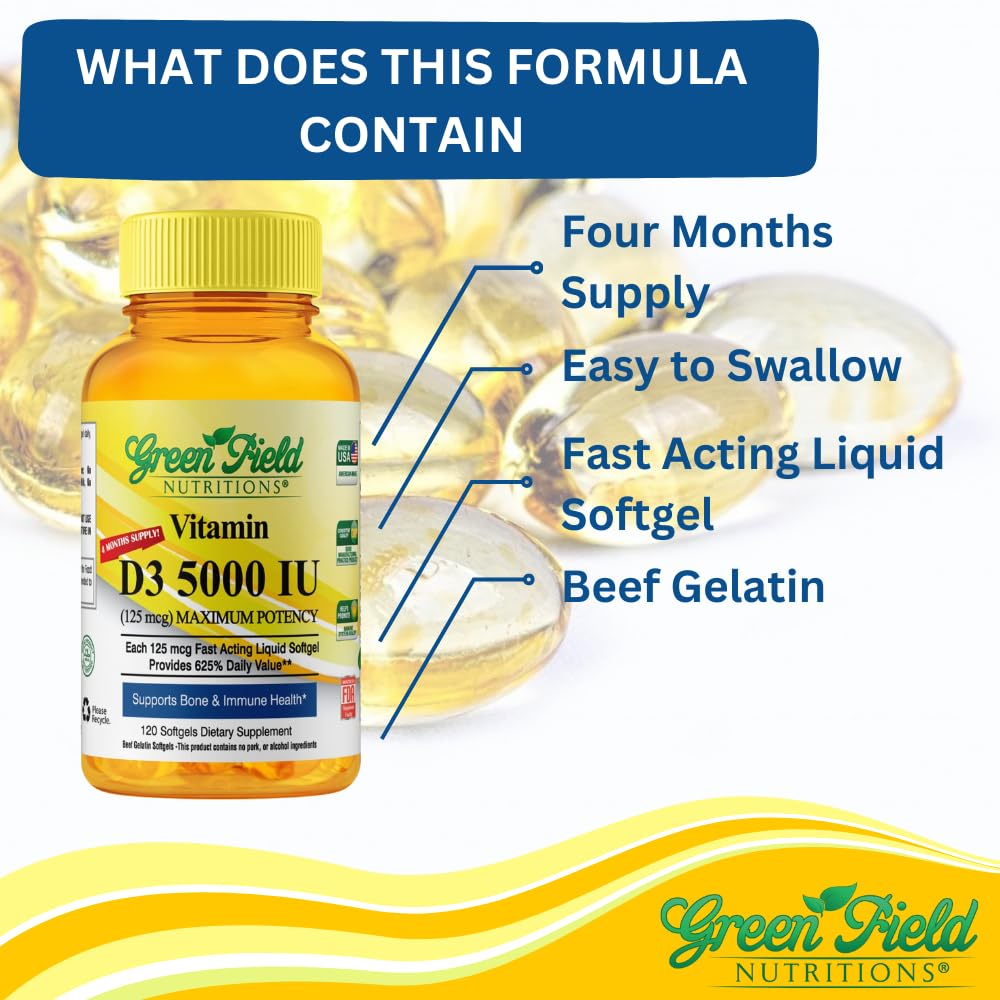 Green Field Nutritions etiqueta con sellos Halal y certificaciones visibles