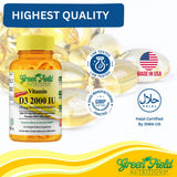 Green Field Nutritions caja abierta con 120 cápsulas para suministro prolongado