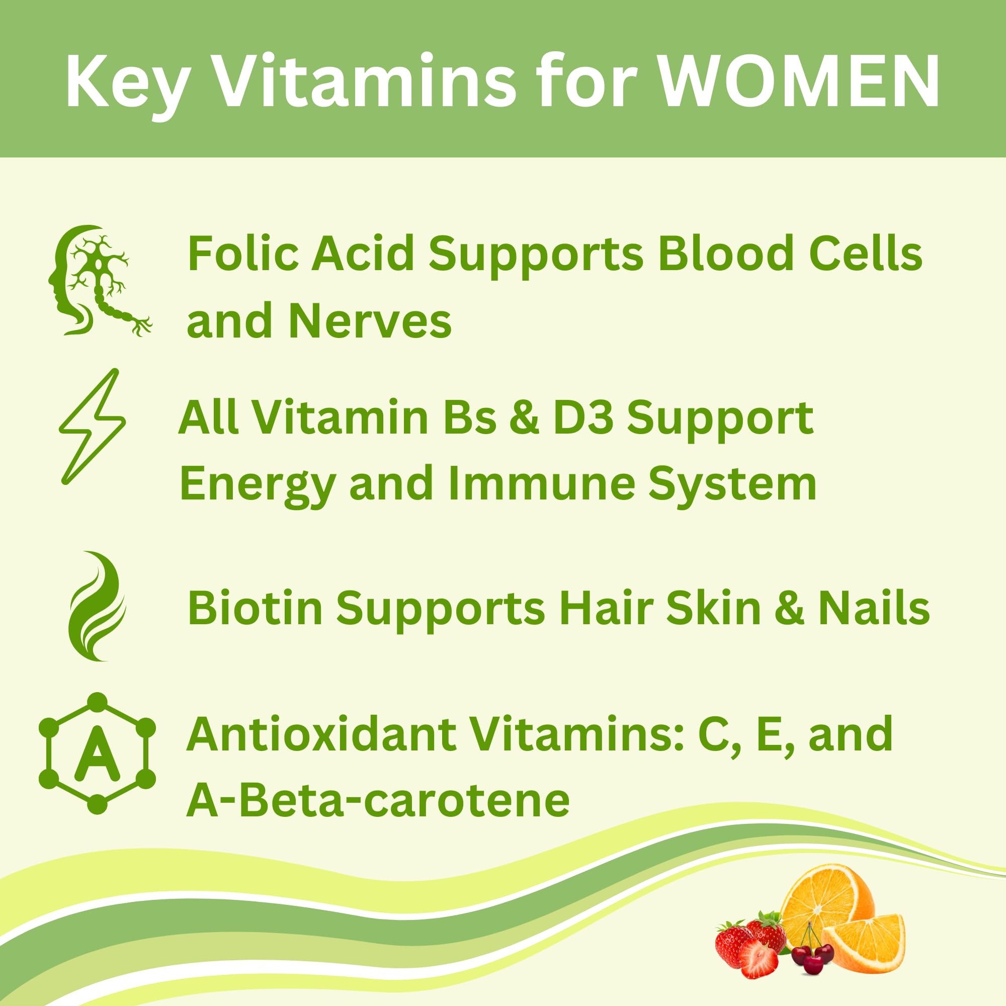 Green Field Nutritions etiqueta nutricional legible con lista de vitaminas y minerales