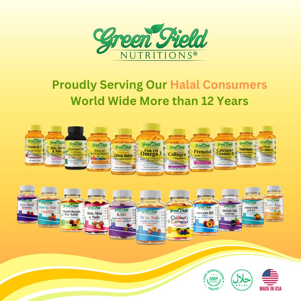 Green Field Nutritions cápsula junto a vaso de agua demostrando modo de uso