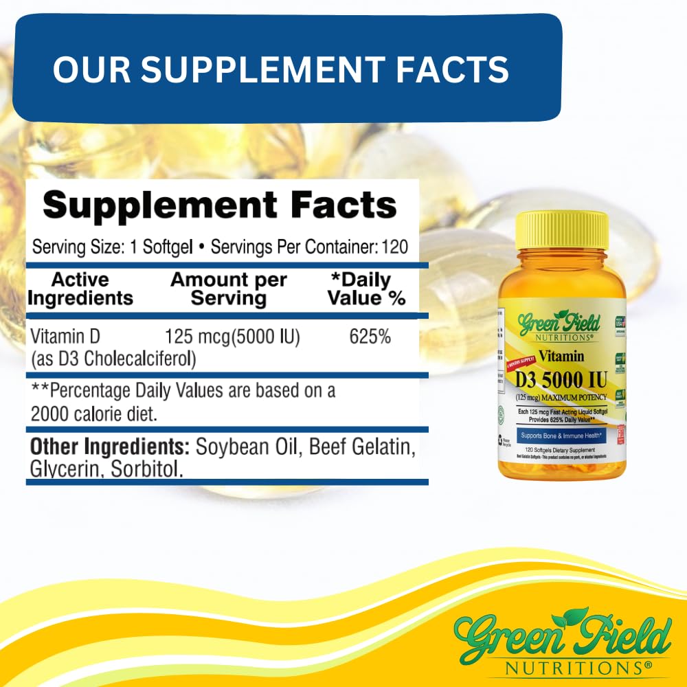 Green Field Nutritions softgel aislada sobre fondo blanco destacando forma lisa
