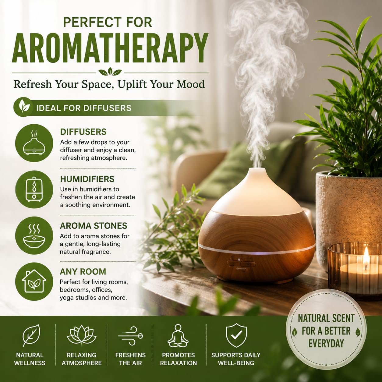 GreenHealth botella junto a paño y solución casera, ideal para limpieza natural