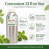 GreenHealth comparación de tamaño 946 ml junto a objetos para escala clara y ahorro