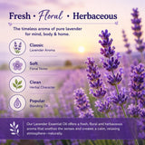 GreenHealth aceite de lavanda en difusor ambientando una sala acogedora