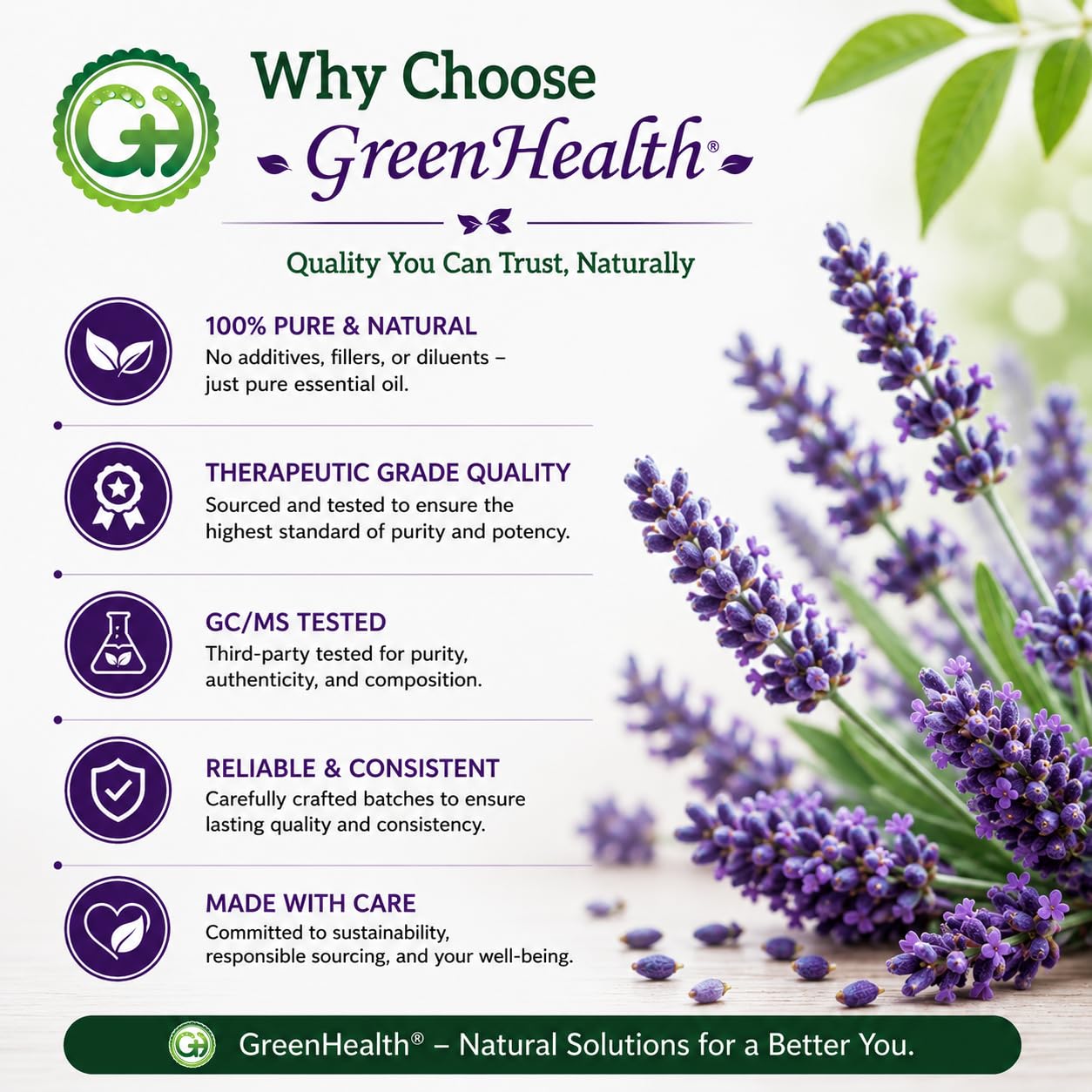 GreenHealth etiqueta del producto con información clara
