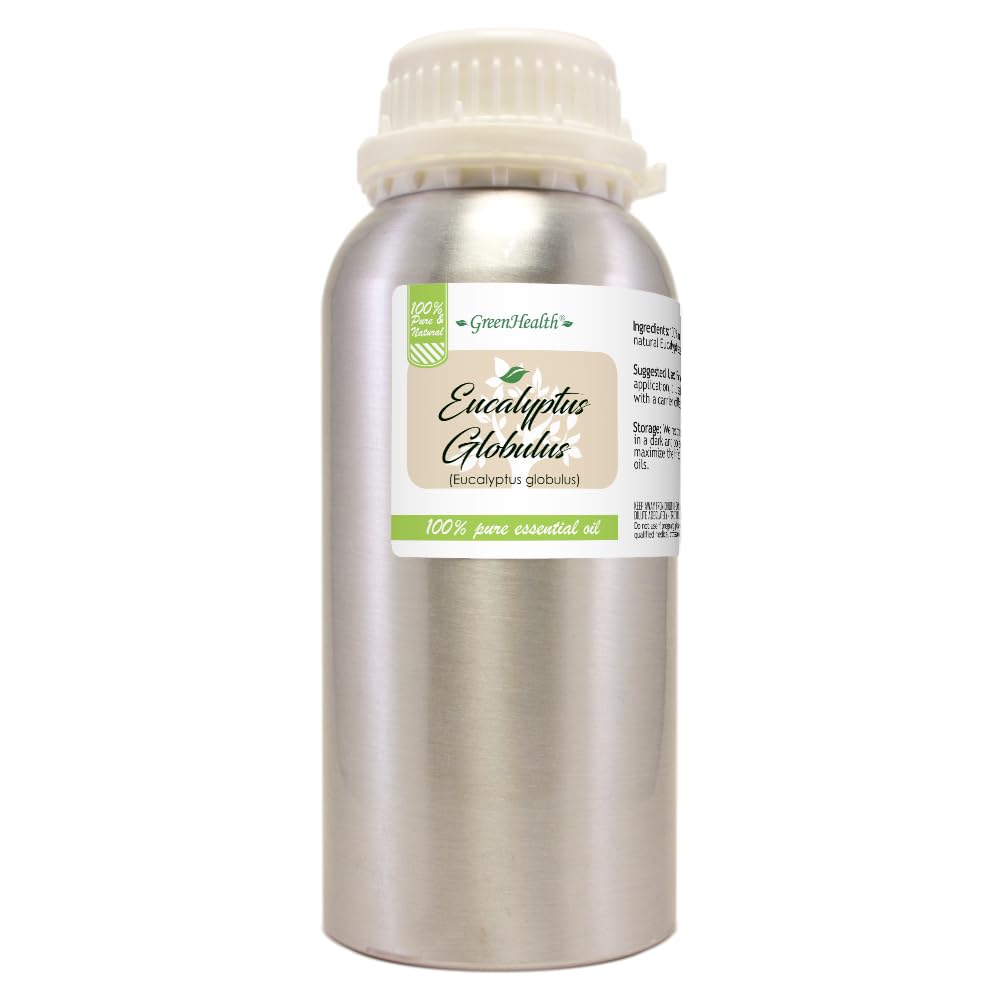 GreenHealth botella frontal de aluminio mostrando etiqueta y tamaño grande