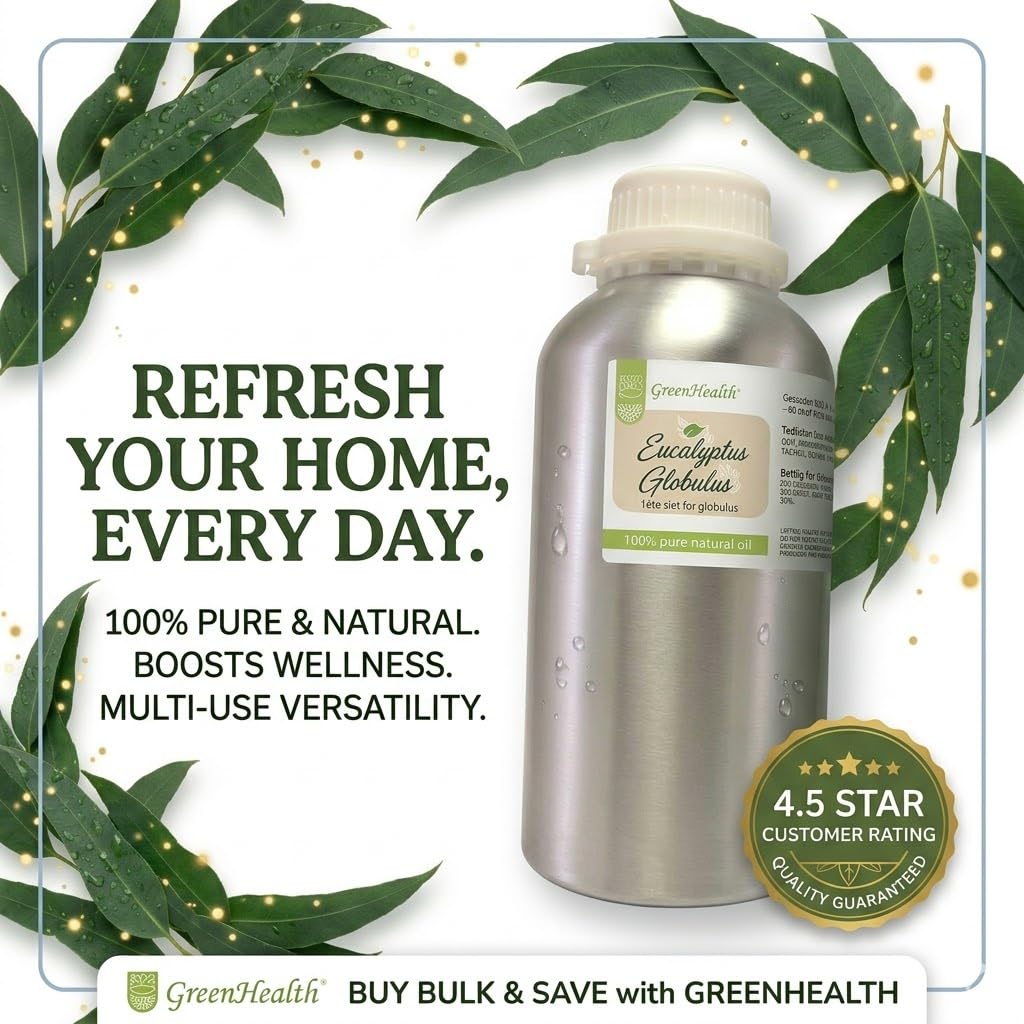 GreenHealth hojas de eucalipto que ilustran origen natural y frescura