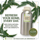 GreenHealth hojas de eucalipto que ilustran origen natural y frescura