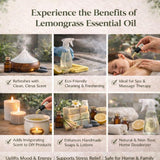 GreenHealth gotas del aceite de lemongrass con textura pura y limpia