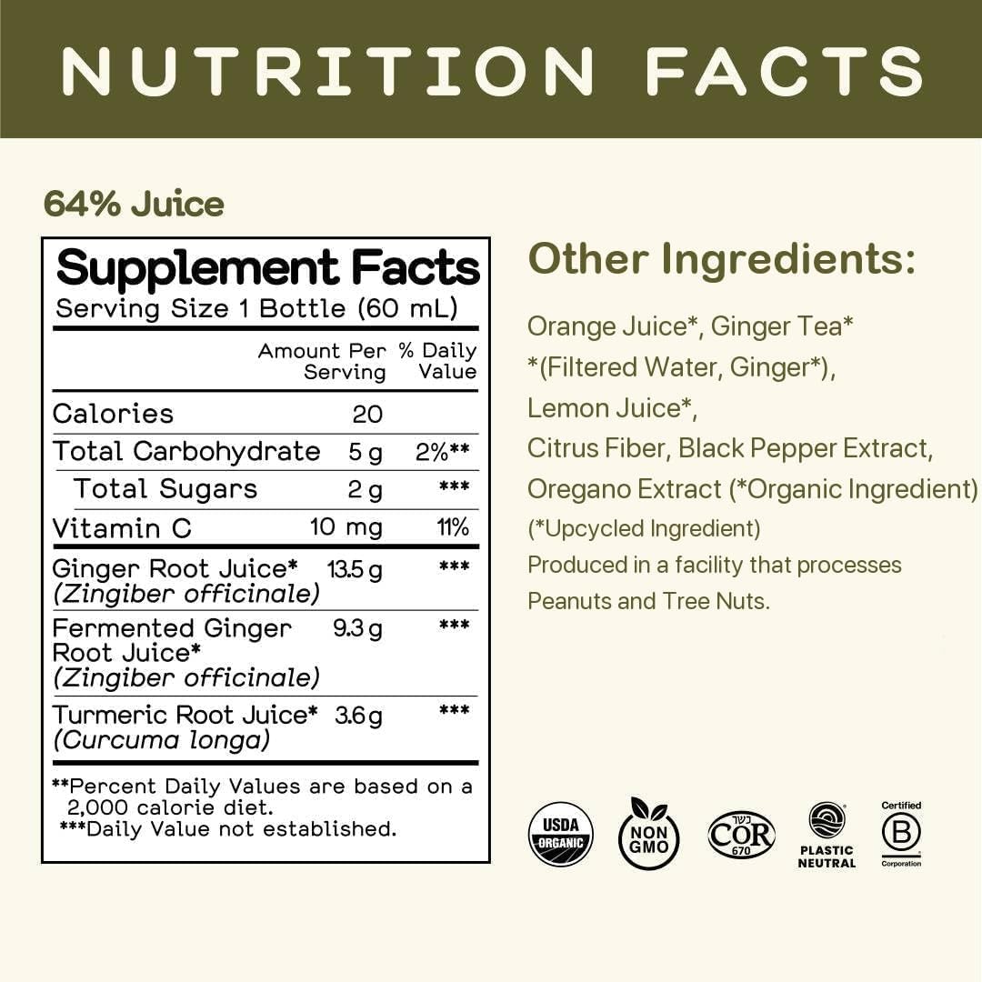 Greenhouse Juice etiqueta con ingredientes orgánicos y claridad de origen
