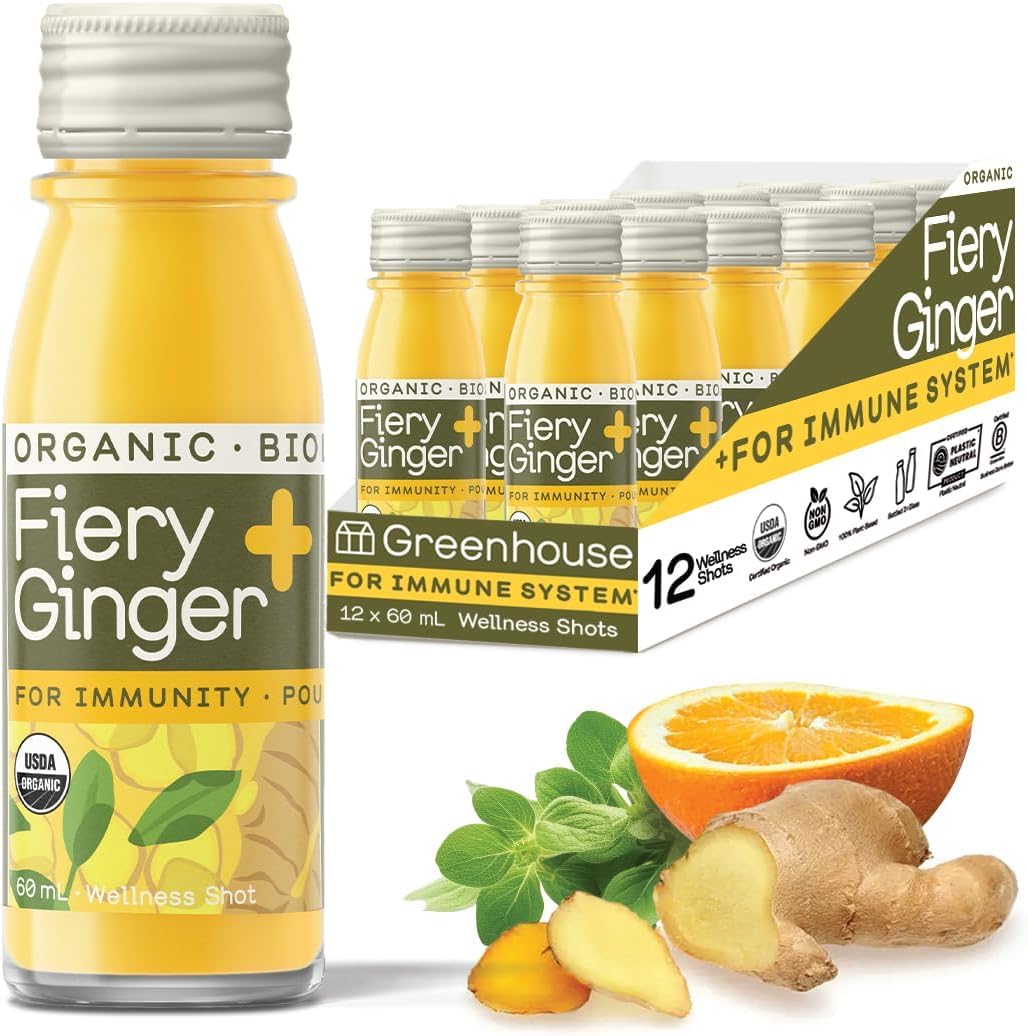 Greenhouse Juice frente del empaque mostrando botellas y beneficio portabilidad