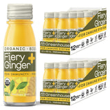 Greenhouse Juice Co. frente del pack de 24 botellas mostrando etiqueta y diseño