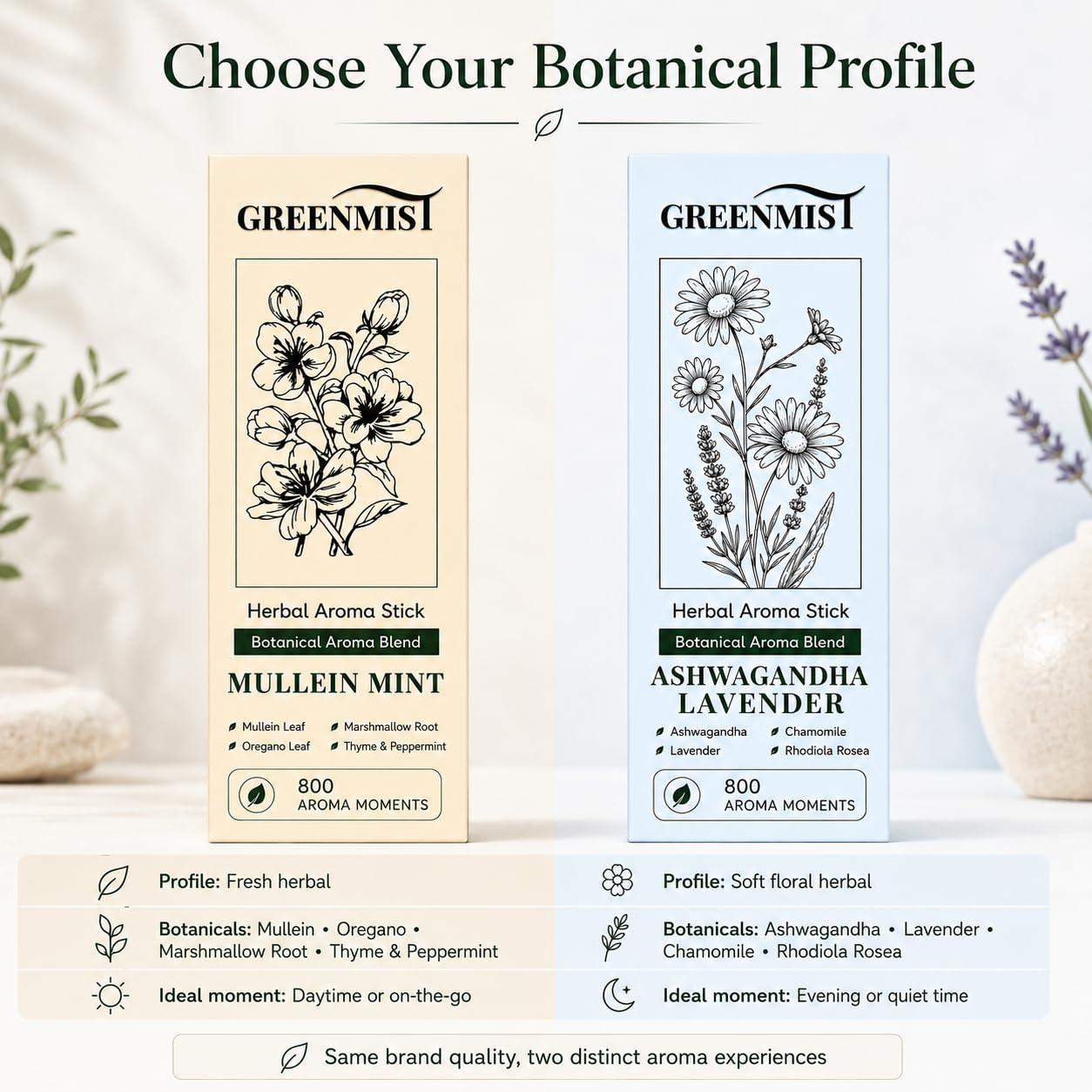 GreenMist en entorno exterior transmitiendo aroma natural y calma