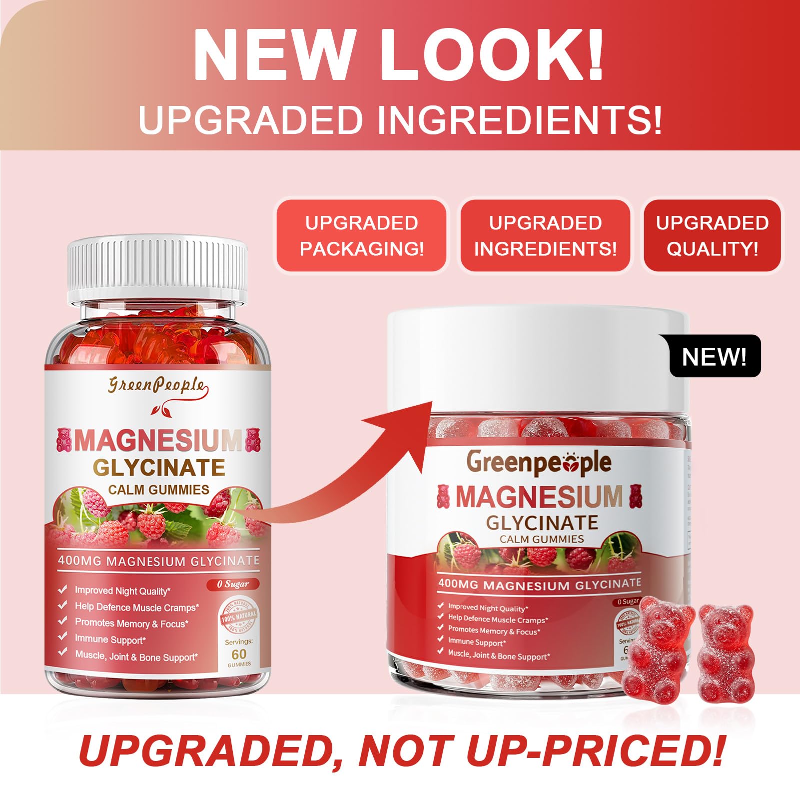 GREENPEOPLE etiqueta nutricional legible indicando magnesio, D3 y B6