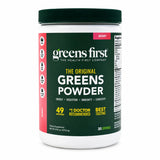 Greens First envase Berry mostrando etiqueta y tamaño, facilita elección nutritiva