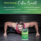 Greens+ ingredientes clave spirulina chlorella y wheatgrass energía vegetal