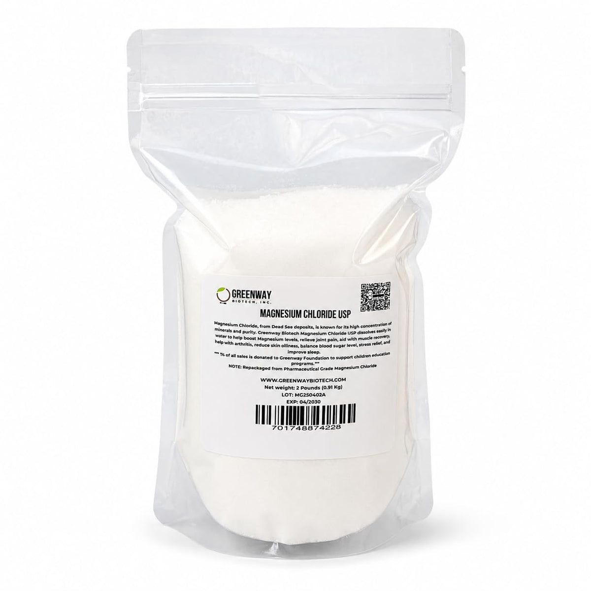 Greenway Biotech envase frontal mostrando etiqueta y beneficios visibles