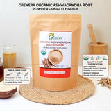 Grenera etiqueta con certificaciones USDA Organic Vegan Kosher visibles