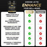 Grevol ingredientes naturales: shilajit y hierbas sobre fondo neutro ilustrando origen