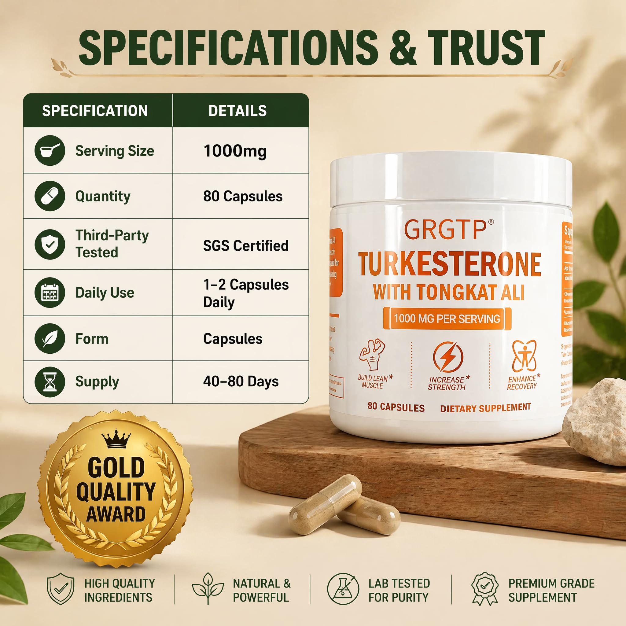 GRGTP producto en gimnasio junto a botella de agua para uso activo