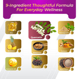 GriMed ingredientes naturales apilados ilustrando origen botánico